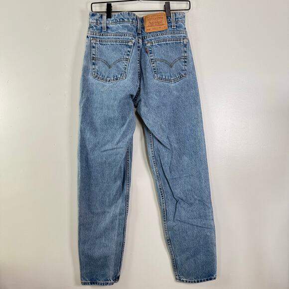 VTG Levis 550 Relaxed Fit Tapered Leg Jeans Mens W30 L32 Light Wash Y2K 1996 - Picture 7 of 12